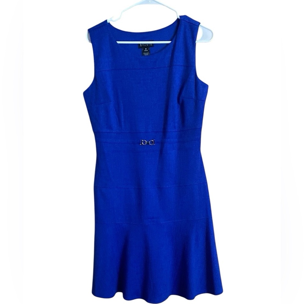 Enfocus Studio Sleeveless Crepe Dress Blue 10